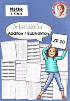 Vorschau - Arbeitsblätter - Arbeitsblätter Addition Subtraktion Klasse 1 ZR 20 - Deckblatt