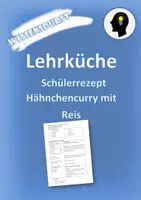 Vorschau - Arbeitsblätter - Lehrküche Hähnchencurry Schülerrezept - Deckblatt