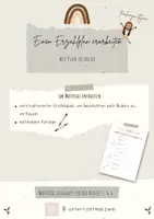 Vorschau - Arbeitsblätter - Mit Plan erzählen: Einen Erzählplan erarbeiten (Bildergeschichten) - Deckblatt
