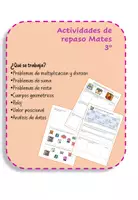 Vista previa - Hojas de trabajo - CUADERNILLO DE REPASO MATES 3° - Portada