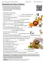 Vorschau - Arbeitsblätter - Arbeitsblatt "Wildtiere" + Onlineübung & MP3 + Mindmap - Deckblatt