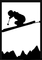 Vorschau - Mal- und Bastelvorlagen - Winter Fensterbilder: Skifahrer Kunstprojekt / Kunstidee /Bastelidee - Seite 3