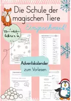 Vorschau - Unterrichtsreihen - Adventskalender "Die Schule der magischen Tiere. Eingeschneit! Ein Winterabenteuer" - Deckblatt