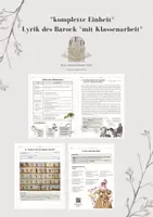 Vorschau - Unterrichtsreihen - Materialpaket: Lyrik und Epochen Barock *komplette Einheit* *Exkurs Epochen* - Seite 1