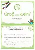 Vorschau - Arbeitsblätter - FRESCH Rechtschreibkartei - Strategie: Groß oder klein? - Seite 1
