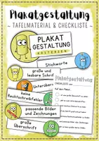 Vorschau - Arbeitsblätter - PLAKATGESTALTUNG - Tafelmaterial + Checkliste - Deckblatt