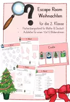 Vorschau - Arbeitsblätter - Escape Room - Weihnachten, Klasse 2 - Deckblatt