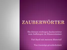 Vorschau - Poster - Zauberwörter - Deckblatt