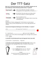 Vorschau - Arbeitsblätter - Einleitungssatz formulieren TTT Tatte - Deckblatt