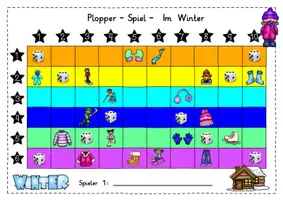Vorschau - Spiele - Im Winter - Plopper-Spiel (DaZ) - Seite 1