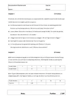 Vorschau - Klassenarbeiten - Klassenarbeit Koordinatensystem - Zuordnungen - Seite 1