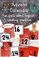 Vista previa - Tarjetas / Manipulativos - Calendario de Adviento: Fun facts about English-speaking countries - Portada
