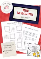 Vorschau - Stundenentwürfe - Wunschzettel für Klasse 1 und 2 - Deckblatt