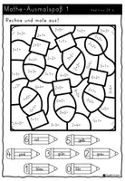 Vorschau - Arbeitsblätter - Ausmalspaß - Addition ZR 6 (X-Mas) - Seite 1