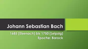 Vorschau - Präsentationen/Tafelbilder - Johann Sebastian Bach (Präsentation und H5P) - Deckblatt