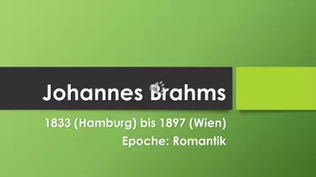 Vorschau - Präsentationen/Tafelbilder - Johannes Brahms (Präsentation und H5P) - Deckblatt