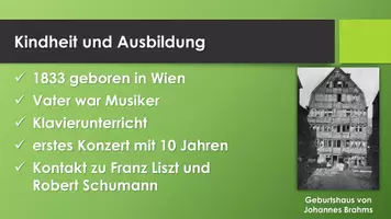 Vorschau - Präsentationen/Tafelbilder - Johannes Brahms (Präsentation und H5P) - Seite 1