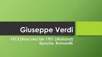 Vorschau - Präsentationen/Tafelbilder - Guiseppe Verdi (Präsentation und H5P) - Deckblatt