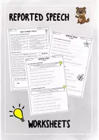 Vorschau - Arbeitsblätter - Worksheets reported speech / indirect speech - Deckblatt
