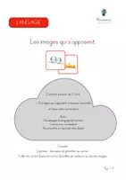 Aperçu - Cartes d'exercices - Langage - Les contraires - Page 1
