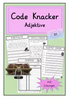 Vorschau - Arbeitsblätter - Code Knacker : Adjektive - Deckblatt