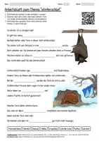 Vorschau - Arbeitsblätter - Arbeitsblatt "Winterschlaf" + Onlineübung & MP3 + Mindmap + Infografik - Deckblatt