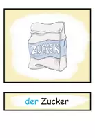 Aperçu - Matériel pour travaux manuels / dessin - Cartes d'images et cartes de mots en allemand "Plätzchen backen" - Page 1