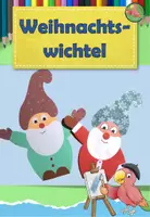 Vorschau - Mal- und Bastelvorlagen - Kunst Weihnachten, Wichtel als Fensterdeko - Deckblatt