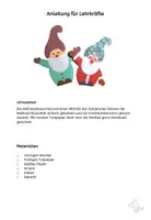 Vorschau - Mal- und Bastelvorlagen - Kunst Weihnachten, Wichtel als Fensterdeko - Seite 1