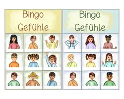 Vorschau - Stationenlernen - Bingo Gefühle in 3 Versionen - Seite 2