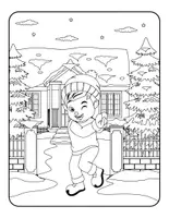 Vorschau - Mal- und Bastelvorlagen - Kunstprojekt Winter Malvorlagen / Ausmalbilder - Seite 2