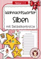 Vorschau - Stationenlernen - Silbensterne - Weihnachtswörter - Deckblatt