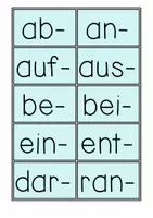 Vorschau - Arbeitsblätter - Vorsilben. Trennbare Verben. Tafel- und Legematerial - Seite 1