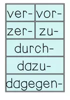 Vorschau - Arbeitsblätter - Vorsilben. Trennbare Verben. Tafel- und Legematerial - Seite 3