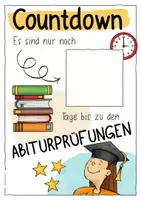 Vorschau - Mal- und Bastelvorlagen - Countdown - Prüfung / Abschluss / Abitur / Zeugnis - Seite 1