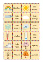 Aperçu - Jeux - Anglais - Matching cards - Weather - Page 1