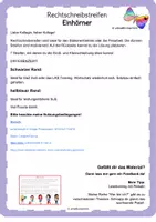 Vorschau - Fördermaterial/Inklusion - Nomen - Rechschreibstreifen Einhörner Einhorn - Seite 1