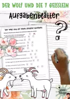 Vorschau - Arbeitsblätter - Märchen: Der Wolf und die sieben Geißlein - Arbeitsblätter für SEK 1 - Deckblatt