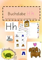 Vorschau - Arbeitsblätter - Buchstabe H Lernkarten, Arbeitsblätter, Wandtafelmaterial - Deckblatt