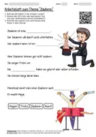 Vorschau - Arbeitsblätter - Arbeitsblatt "Zauberei" + Onlineübung & MP3 + - Deckblatt