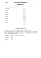 Vorschau - Arbeitsblätter - Übersicht zu Quadratzahlen und Quadratwurzeln - Deckblatt