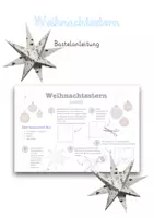 Vorschau - Mal- und Bastelvorlagen - Weihnachtsstern Bastelanleitung - Deckblatt