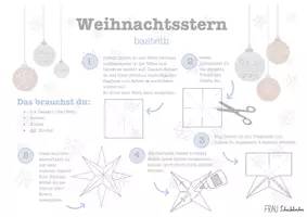 Vorschau - Mal- und Bastelvorlagen - Weihnachtsstern Bastelanleitung - Seite 1