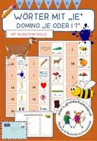 Vorschau - Spiele - Wörter mit ie - Domino "ie oder i?" mit Selbstkontrolle - Deckblatt