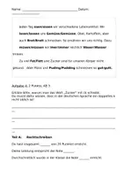 Vorschau - Klassenarbeiten - Klassenarbeit: "Kartoffeln" (Doppelkonsonanten/Rezepte), Kl. 3 - Seite 1