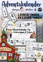 Vorschau - Mal- und Bastelvorlagen - Lehrer*innen / Lehrer / Erzieher*innen Adventskalender - Deckblatt