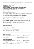 Vorschau - Klassenarbeiten - Klassenarbeit: Zusammengesetzte Nomen + Verbformen, Klasse 3 - Seite 2