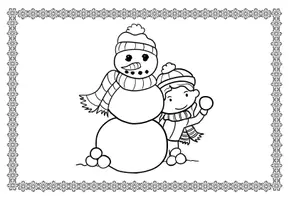 Vorschau - Mal- und Bastelvorlagen - 20 Ausmalbilder zum Thema Winter - Seite 1