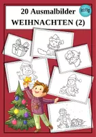 Vorschau - Mal- und Bastelvorlagen - 20 Ausmalbilder Weihnachten (Teil 2) - Deckblatt