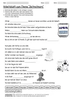 Vorschau - Arbeitsblätter - Arbeitsblatt "Zeitrechnung" + Onlineübung & MP3 + Infografik - Deckblatt